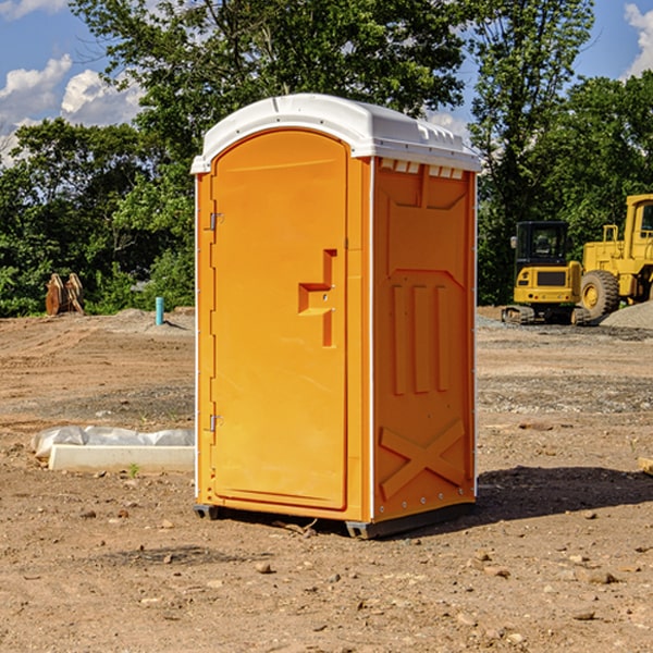 how often are the portable restrooms cleaned and serviced during a rental period in Sunland